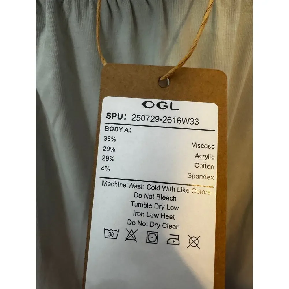 OGL Move Gray Maxi Skirt Long Flowy High Rise Elastic Waist Pockets Size L